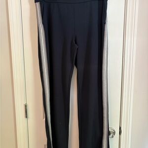 Women's navy Track Pants with White Stripe detail